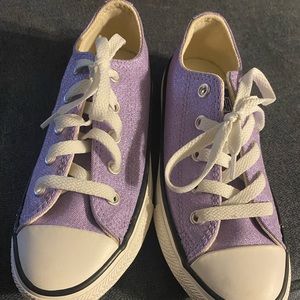 Girls sparkly purple converse